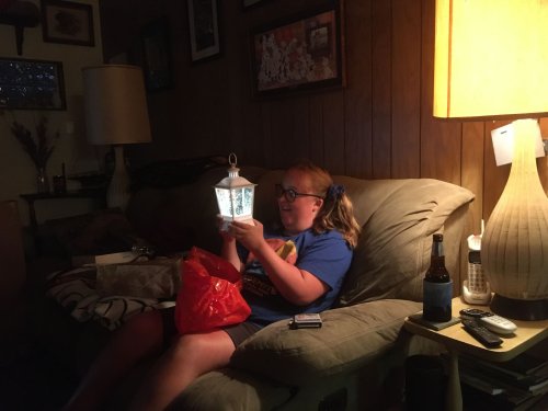 Melissa opening birthday presents